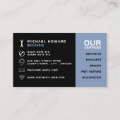 整備士写真、自動整備士&修理 名刺 (裏面)