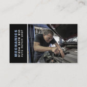 整備士写真、自動整備士&修理 名刺 (正面)