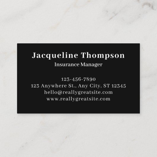 整備士名刺の白黒モダン 名刺 (裏面)