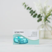 整備士名刺セダンカーシルエット 名刺 (スタンド正面)