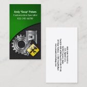 整備士名刺ピストン及びギア 名刺 (正面/裏面)