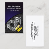 整備士名刺ピストン及びギア 名刺 (正面/裏面)