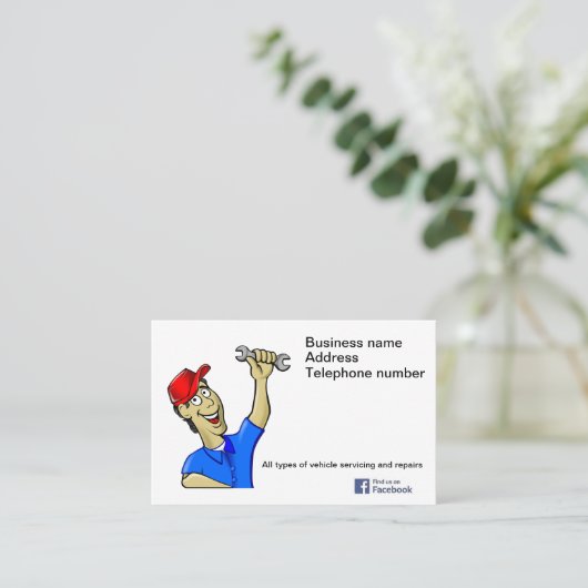 整備士名刺独自の名刺 名刺 (スタンド正面)