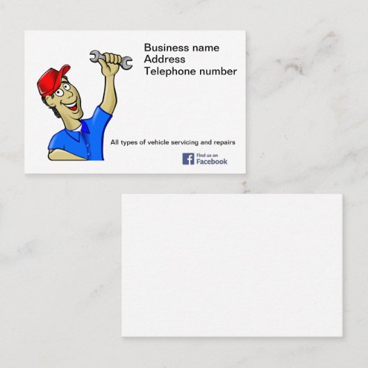 整備士名刺独自の名刺 名刺 (正面/裏面)