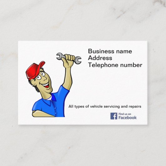 整備士名刺独自の名刺 名刺 (正面)