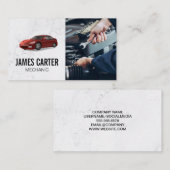 整備士固定 | 車のロゴ 名刺 (正面/裏面)