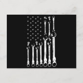 整備士国旗アメリカ愛国旗カー整備士 エンクロージャーカード (裏面)