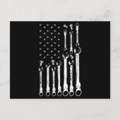 整備士国旗アメリカ愛国旗カー整備士 エンクロージャーカード (正面)