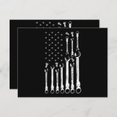 整備士国旗アメリカ愛国旗カー整備士 シーズンカード (正面/裏面)