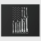 整備士国旗アメリカ愛国旗カー整備士 ラッピングペーパー (フラット)