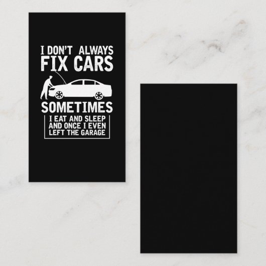 整備士夫ガおもしろいレージ工房修理工 名刺 (正面/裏面)