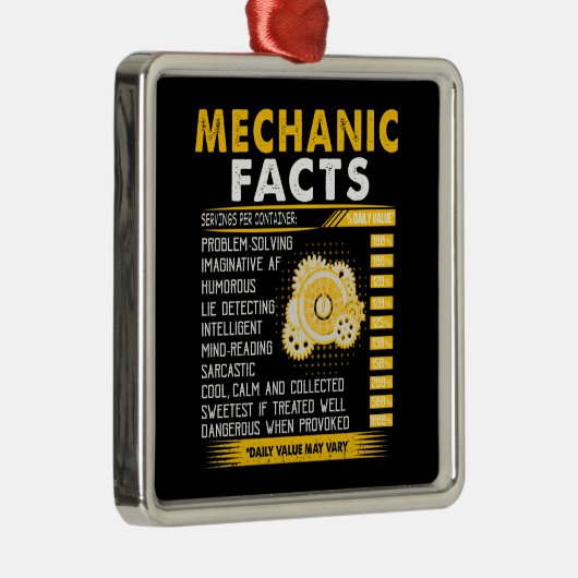 整備士好き|整備士の妻の定義 メタルオーナメント (右)