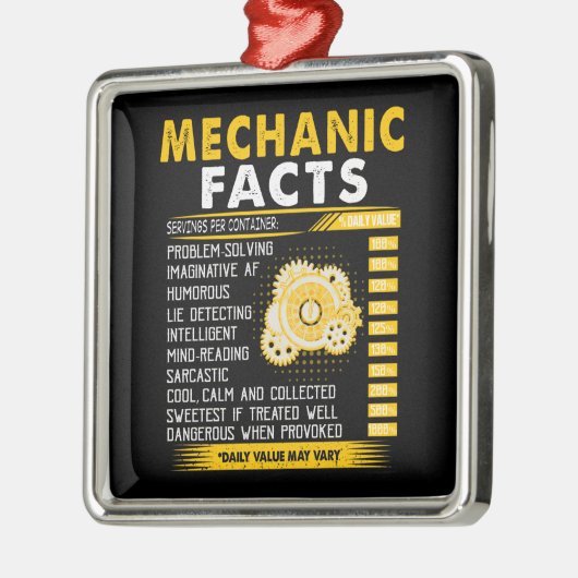 整備士好き|整備士の妻の定義 メタルオーナメント (左)