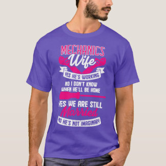 整備士妻結婚したカップルの贈り物 Tシャツ