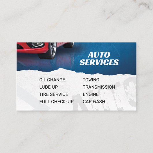 整備士店 | 自動サービス | 名刺 (正面)