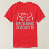 整備士引用文車レンチナットボイスMechatronics Tシャツ (デザイン正面)