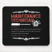 整備士愛好家 |保守技術者の定義 マウスパッド (正面)