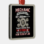 整備士愛好家 |整備士が一番大変 メタルオーナメント (右)