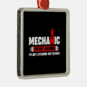 整備士愛好家 |整備士が言い争っていない メタルオーナメント (右)