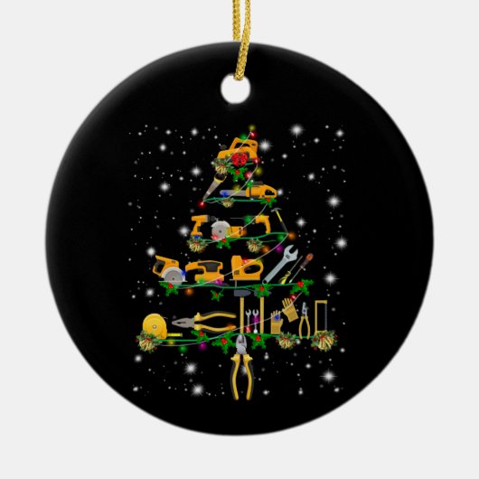 整備士愛好家 |整備士ツリー セラミックオーナメント (正面)