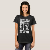 整備士文字パパ冗談パン Tシャツ (正面フル)
