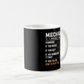 整備士時給カーオートバイラバー コーヒーマグカップ (正面右)