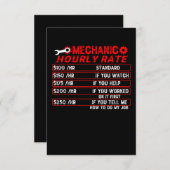 整備士時給 – 機械式 サンキューカード (正面/裏面)