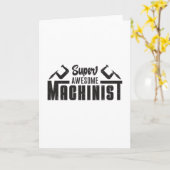 整備士機械加工CNCオペレータおもしろいギフト カード (黄色い花)