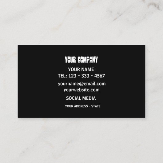 整備士機械労働者の名刺 名刺 (裏面)