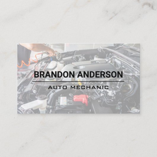 整備士洗浄エンジン 名刺 (正面)