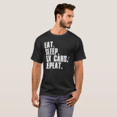 整備士男性へパパ自動車車庫 Tシャツ (正面フル)