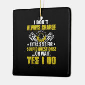 整備士私はいつも充電しない整備士 セラミックオーナメント (左)