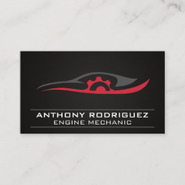 整備士自動修復ロゴ | 炭素繊維 名刺