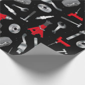 整備士自動修理車庫の作業者 ラッピングペーパー (角)