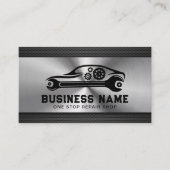 整備士自動修理車&レンチメタル車の 名刺 (正面)