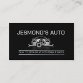 整備士自動修理金属車と工具 名刺 (正面)