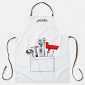整備士自動技術車修理おもしろい エプロン (正面)