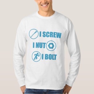 整備士自動車ねじナットボルトノベルティ Tシャツ