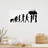 整備士自動車修理ワークショップスタッフの作業 ポスター (キッチン)