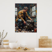 整備士試験エンジン ポスター (キッチン)