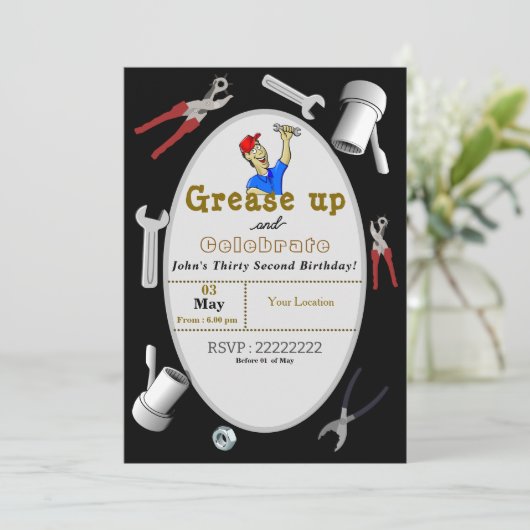 整備士誕生日 招待状 (スタンド正面)