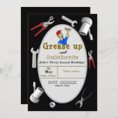 整備士誕生日 招待状 (正面/裏面)