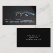 整備士車ので黒いライト前部 名刺 (正面/裏面)