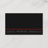 整備士車ので黒く速い修理中心 名刺 (裏面)