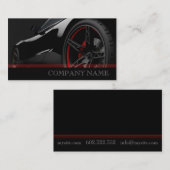 整備士車ので黒く速い修理中心 名刺 (正面/裏面)