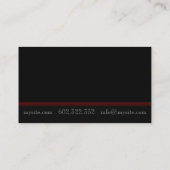 整備士車ので黒く速い修理中心 名刺 (裏面)