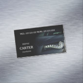 整備士車のな車の黒ライトカード マグネット名刺 (インサイチュ)