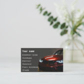 整備士車のグレイ高速モダン 名刺 (スタンド正面)