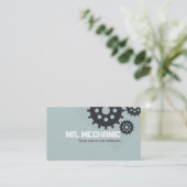 整備士車の体ショップカー修理 名刺 (スタンド正面)