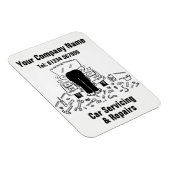 整備士車の修理の漫画 マグネット (右側)